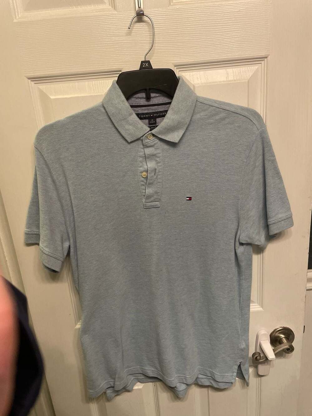 Tommy Hilfiger Men's Light Blue Heather Classic Fit Pique Polo Shirt